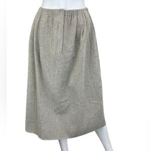 BOBOUTIC Tan Burlap Midi Skirt Size XS